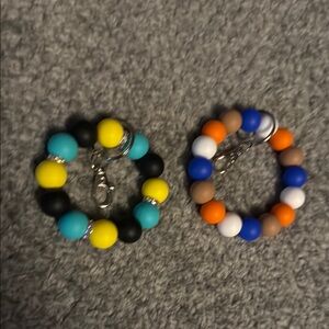 Colorful Beaded Keychain Set for Kids